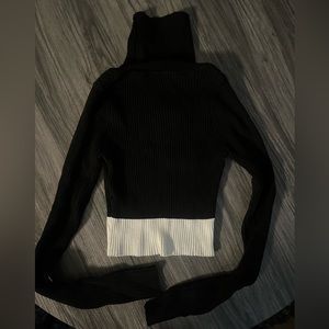 Naked Wardrobe turtleneck long sleeve crop top